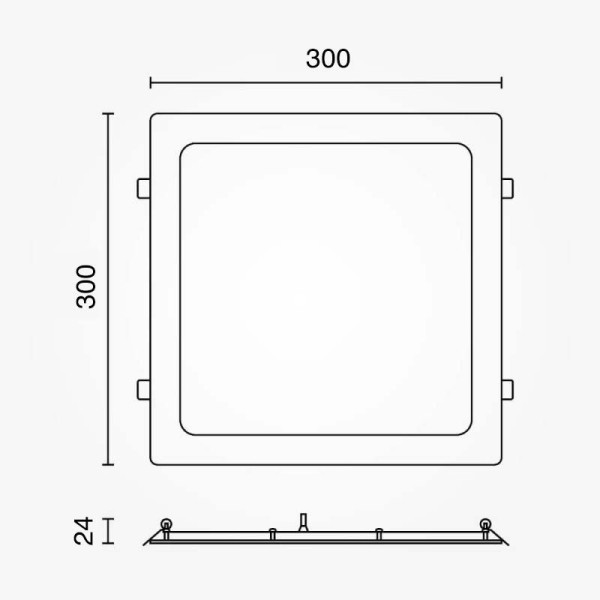 Ugradbeni četvrtasti LED panel 24W IP20