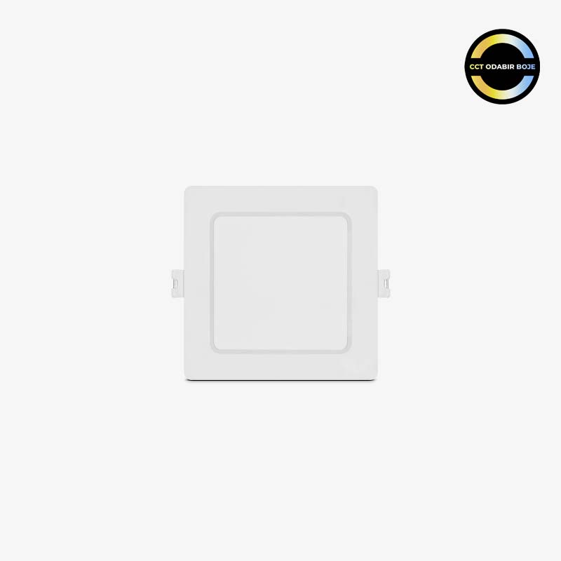 Ugradbeni četvrtasti LED panel 6W IP44 CCT podesiva boja svjetlosti