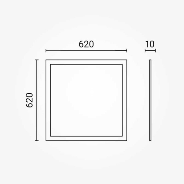 Ugradbeni LED panel 36W 3600 lm 100 lm/W 620x620x10 IP20 CRI 90+ LED unutarnja rasvjeta DL2707 - iDEAL LED | Led žarulje - LED rasvjeta iDEAL LED | Led žarulje - LED rasvjeta Ugradbeni LED panel 36W 3600 lm 100 lm/W 620x620x10 IP20 CRI 90+