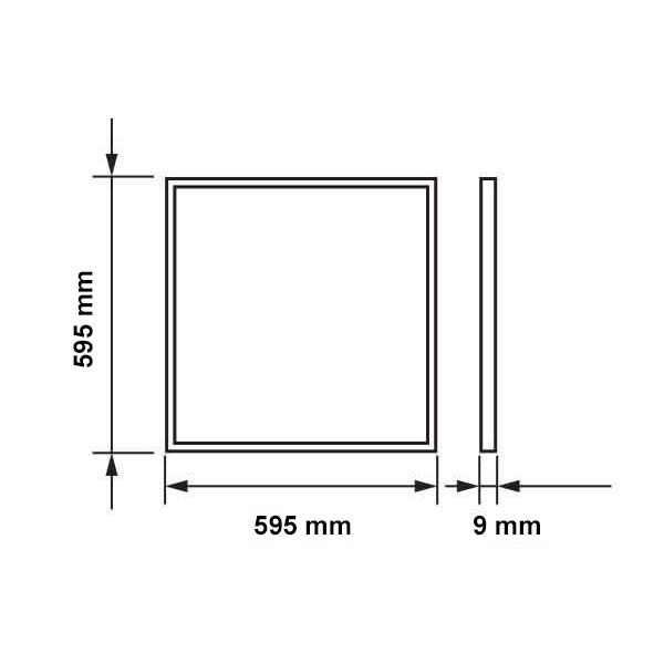 Ugradbeni LED panel  36W 3600 lm 595x595x9 CRI>90