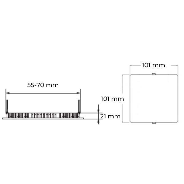 Ugradbeni LED panel bez okvira 9W 760 lm 4000K IP20 LED unutarnja rasvjeta 95ELLISLEDS9 - iDEAL LED | Led žarulje - LED rasvjeta iDEAL LED | Led žarulje - LED rasvjeta Ugradbeni LED panel bez okvira 9W 760 lm 4000K IP20