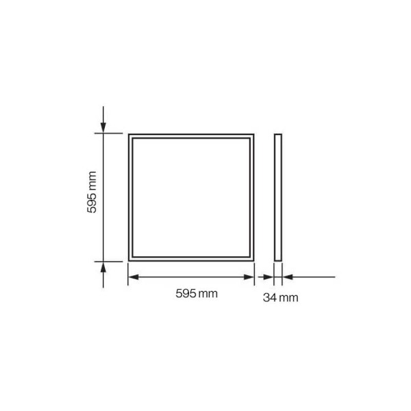 Ugradbeni LED panel visoke učinkovitosti 36W 4500 lm 595x595x36 mm 4000K IP20 UGR<22