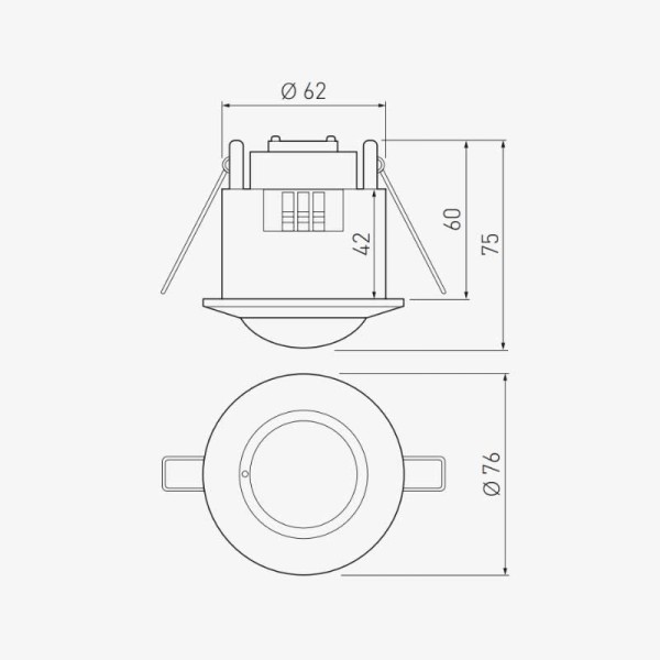 Ugradbeni mikrovalni senzor pokreta max 300W IP20 Ugradbeni mikrovalni senzor pokreta max 300W IP20