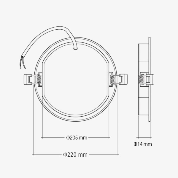 Ugradbeni okrugli LED panel 18W IP20