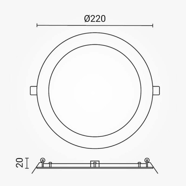 Ugradbeni okrugli LED panel 18W Ugradbeni okrugli LED panel 18W