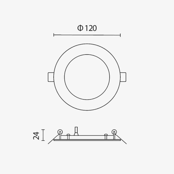 Ugradbeni okrugli LED panel 6W IP20