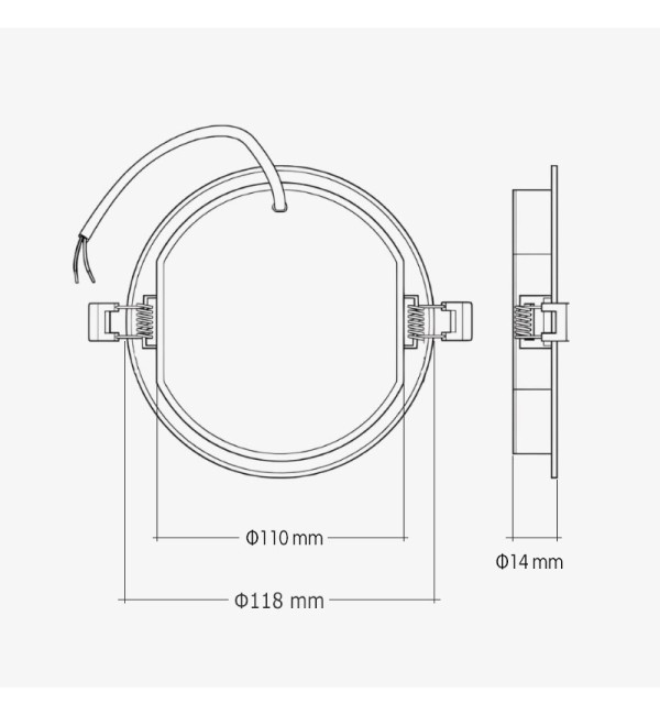 Ugradbeni okrugli LED panel 6W IP20