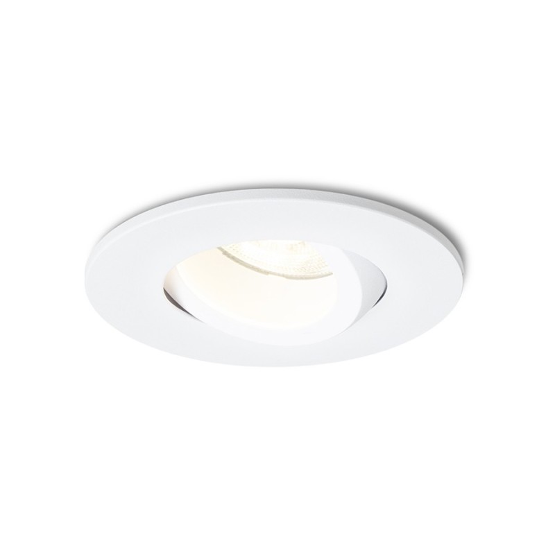 Ugradbeni okvir za LED GU10 okrugli bijeli s bijelim reflektorom IP65