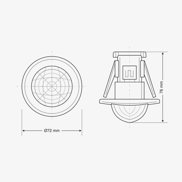 Ugradbeni PIR senzor pokreta 360° max 300W IP20