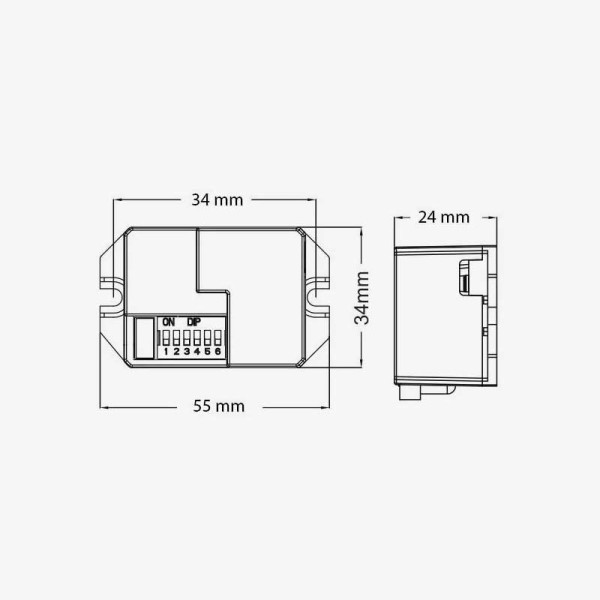 Ugradbeni PIR senzor pokreta s odvojenim senzorom max 300W IP20
