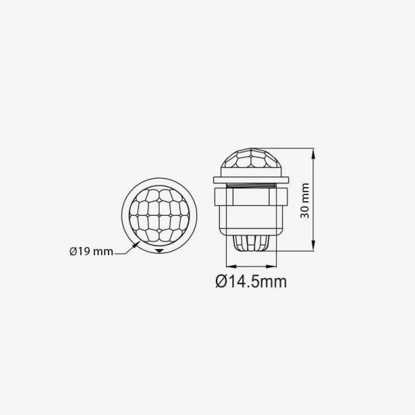 Ugradbeni PIR senzor pokreta s odvojenim senzorom max 300W IP20