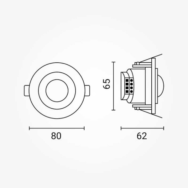 Ugradbeni zakretni PIR senzor pokreta max 300W IP20