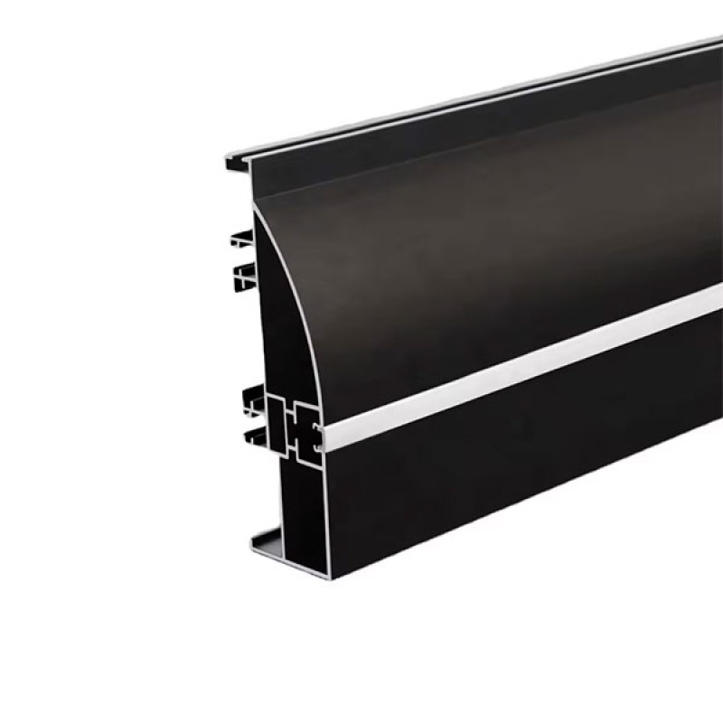 Ugradbeni zidni rubni aluminijski profil za LED traku opalno bijeli difuzor 2 metra 100x30 mm