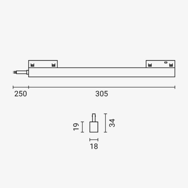 Ugradbeno napajanje 150W 48 V za magnetnu tračnu šinu za LED rasvjetu M05 Ugradbeno napajanje 150W 48 V za magnetnu tračnu šinu za LED rasvjetu M05