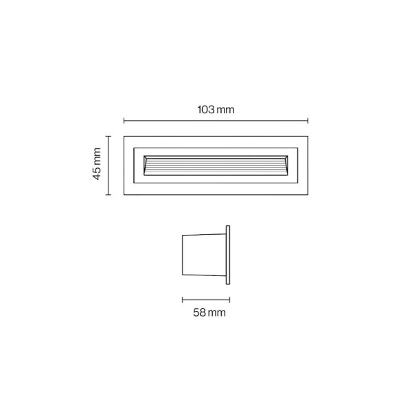 Ugradna zidna LED svjetiljka 3W 210 lm 4000K IP65
