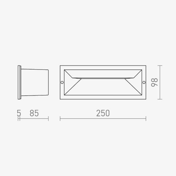 Ugradna zidna LED svjetiljka RAGG 12W 406 lm IP65