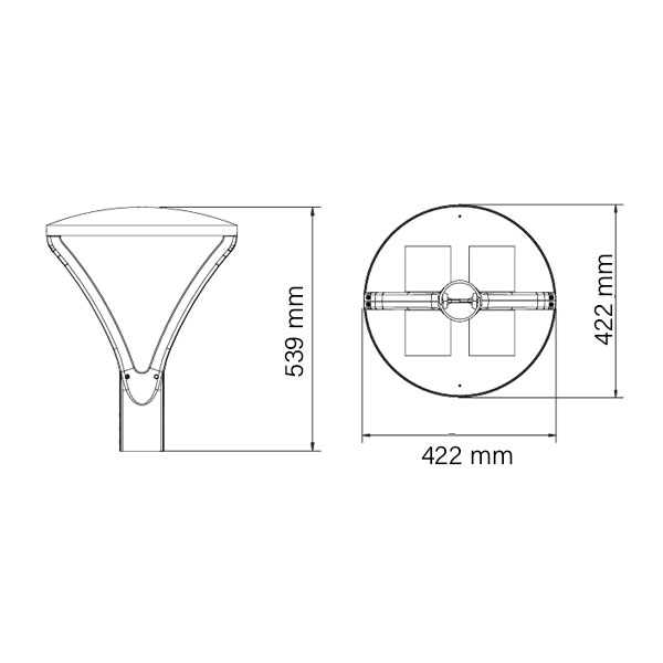 Ulična LED rasvjeta Hermoso 30W 150 lm/W 100-277V 4500 lm 3000K IP66 Philips LED Chip Sosen driver