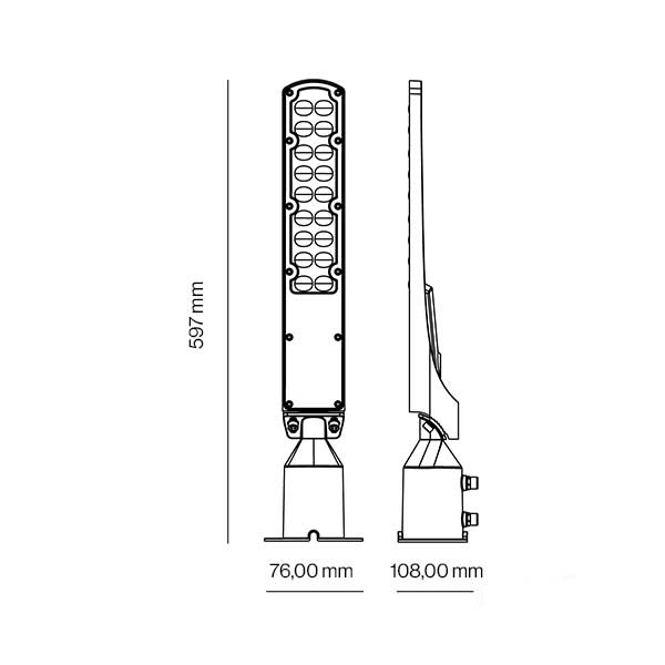 Ulična LED svjetiljka 100W 10000Lm AC180-265V IP65 75°x130° SANAN-Chip