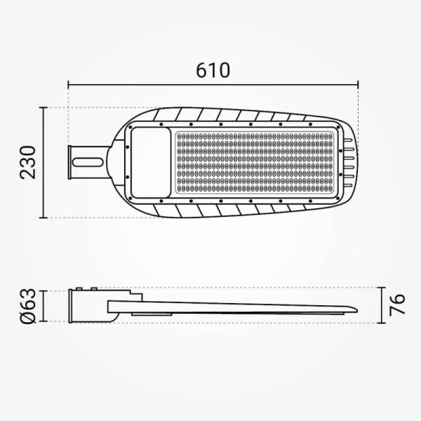 Ulična LED svjetiljka 200 W 20 000 lm 6000K IP65 Ulična LED svjetiljka 200 W 20 000 lm 6000K IP65