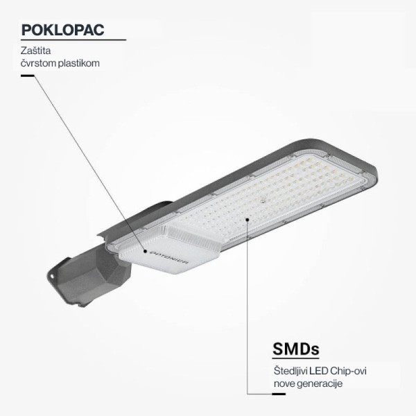 Ulična LED svjetiljka visoke učinkovitosti 100W 15000 lm AC220-240V IP65 75x130° Lumiled SMD Ulična LED svjetiljka visoke učinkovitosti 100W 15000 lm AC220-240V IP65 75x130° Lumiled SMD