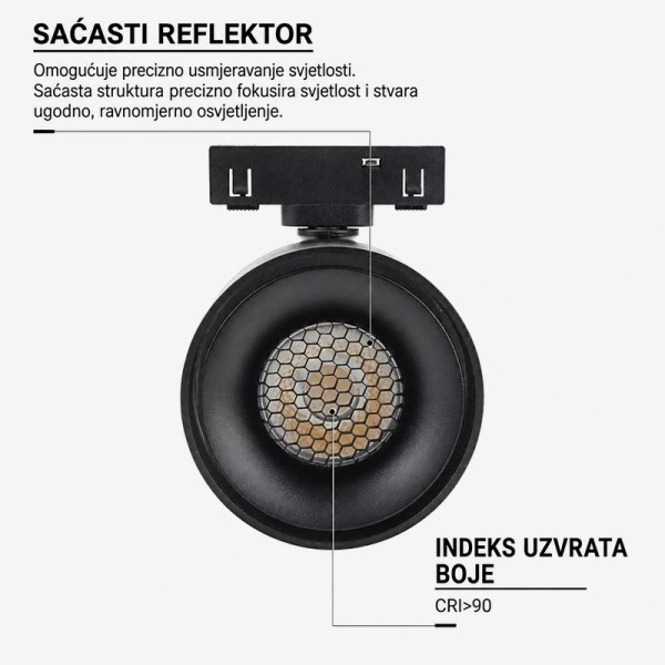 Usmjerena LED spot svjetiljka 7W 560 lm za magnetnu tračnu šinu M05 Usmjerena LED spot svjetiljka 7W 560 lm za magnetnu tračnu šinu M05