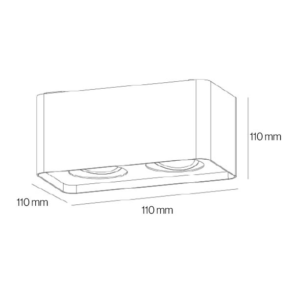 USMJERENA LED SVJETILJKA NADGRADNA BIJELA/ZLATNA 230v 2xGU10