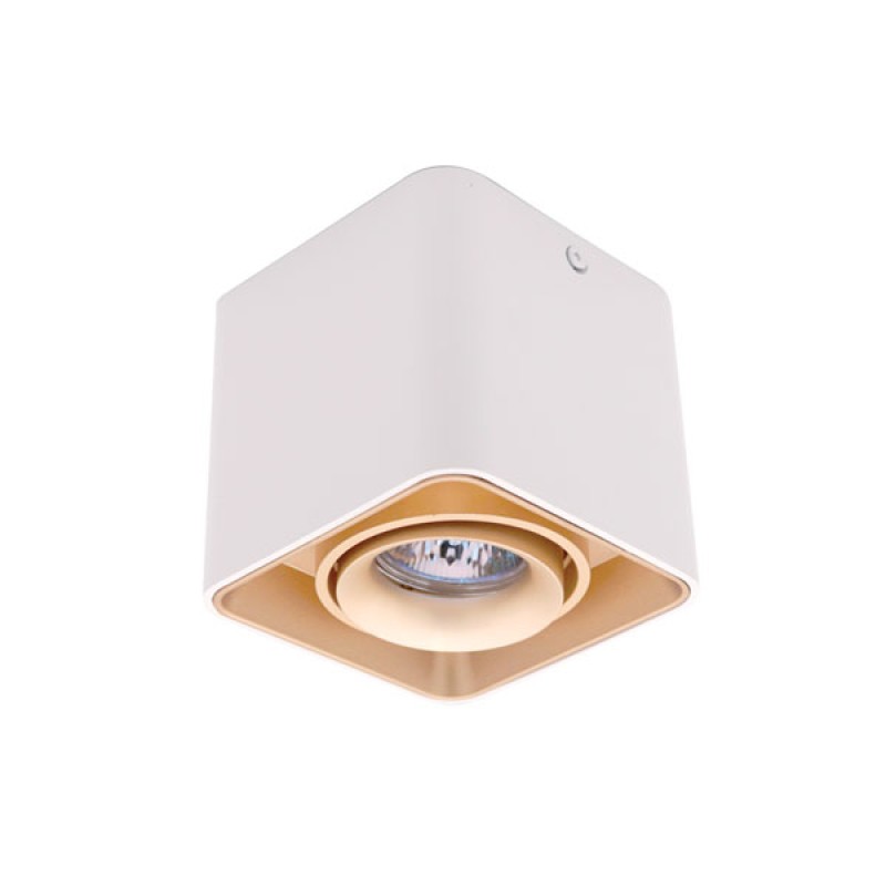 USMJERENA LED SVJETILJKA NADGRADNA BIJELA/ZLATNA 230v GU10