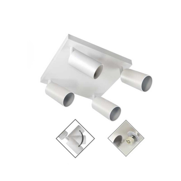 USMJERENA ZIDNA/STROPNA LED SVJETILJKA 4xGU10 230V Fargo