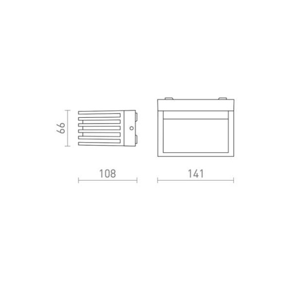 Vanjska LED zidna svjetiljka Claire 14 6W IP54 3000K