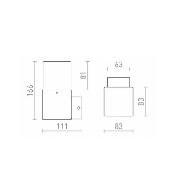 Vanjska LED zidna svjetiljka Clyde antracit 230V E27 10W 3000K 900lm IP44