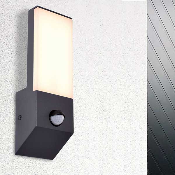 Vanjska LED zidna svjetiljka PIR senzor pokreta 230V LED 9W IP54 4000K 680 lm Ra 80