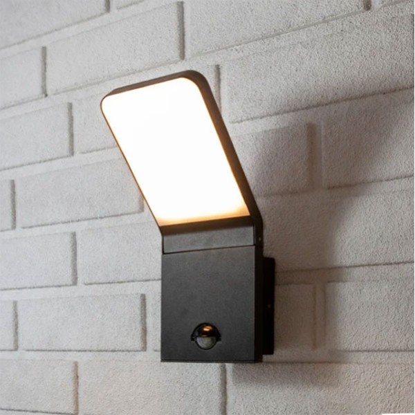 Vanjska LED zidna svjetiljka PIR senzor pokreta 230V LED 9W IP54 4000K 990 lm Ra 80