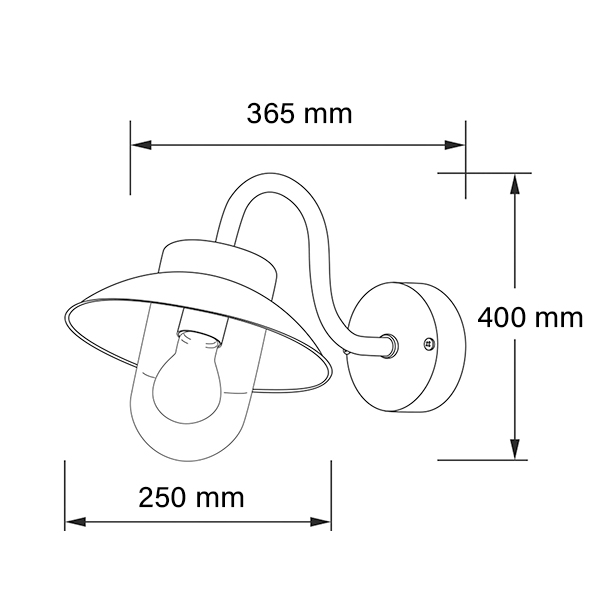 Vanjska zidna nadgradna svjetiljka Nilda E27 IP44 013588 - iDEAL LED | Led žarulje - LED rasvjeta iDEAL LED | Led žarulje - LED rasvjeta Vanjska zidna nadgradna svjetiljka Nilda E27 IP44