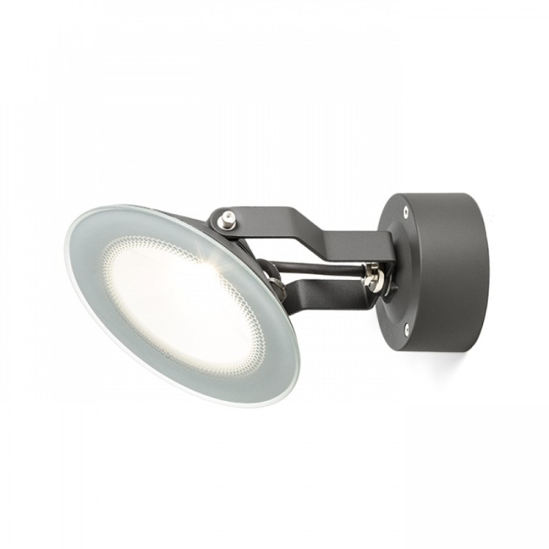 Vanjski LED zidni reflektor FOX antracit 230V LED 9W 120° IP65 3000K