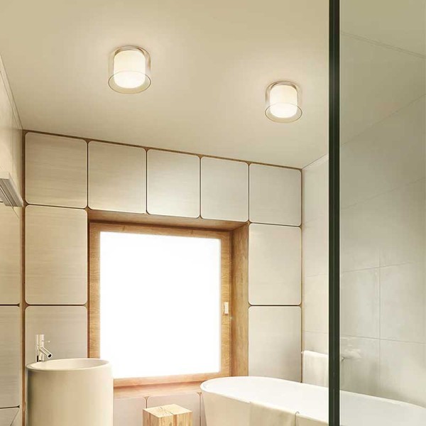 Venice 23 stropna LED svjetiljka prozirno staklo/opal staklo/krom E27 IP44