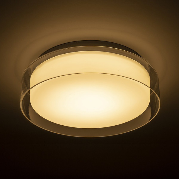 Venice 30 stropna LED svjetiljka prozirno staklo/opal staklo/krom 230V E27 20W IP44 3000K