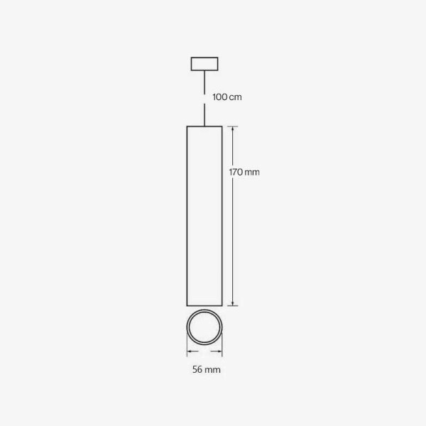 Viseća usmjerena svjetiljka Karadon GU10 170 mm