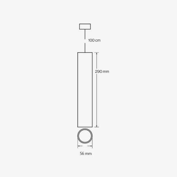 Viseća usmjerena svjetiljka Karadon GU10 290 mm
