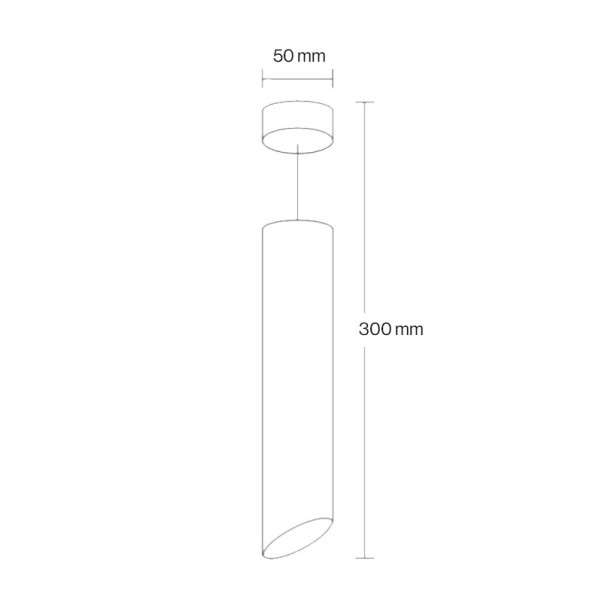 Visilica cilindrična usmjerena LED svjetiljka GU10 300 mm LED unutarnja rasvjeta 006957 - iDEAL LED | Led žarulje - LED rasvjeta iDEAL LED | Led žarulje - LED rasvjeta Visilica cilindrična usmjerena LED svjetiljka GU10 300 mm
