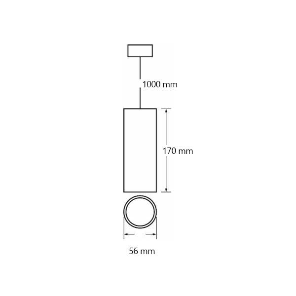 Visilica Karadon 1xGU10 56x170
