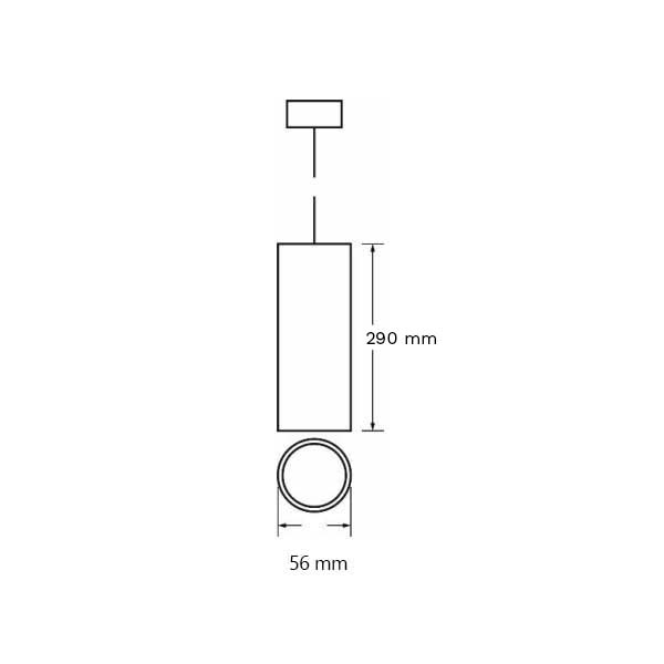 Visilica Karadon 1xGU10 56x290