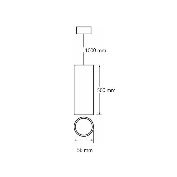 Visilica Karadon 1xGU10 56x500