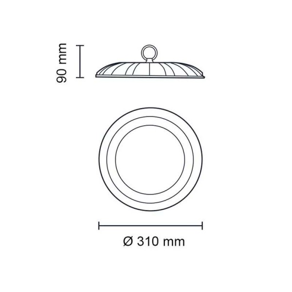 Visoko učinkovita ovjesna industrijska LED svjetiljka 150W 4500K 22500 lm