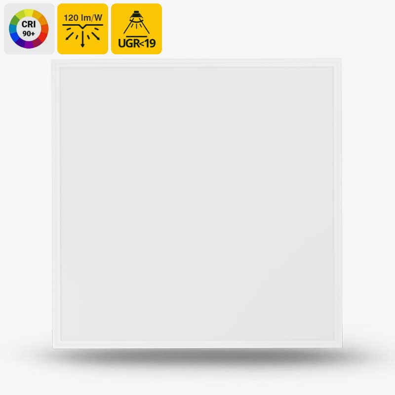 Visoko učinkoviti ugradbeni LED panel 600x600 40W 120 lm/W UGR19 IP20