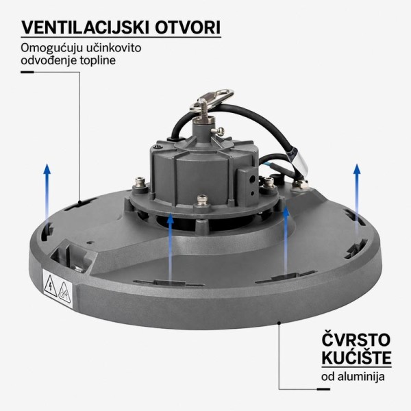 Visokoučinkovita industrijska ovjesna LED svjetiljka 100W 180 lm/W 5700K IP65 Visokoučinkovita industrijska ovjesna LED svjetiljka 100W 180 lm/W 5700K IP65