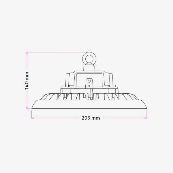 Visokoučinkovita Industrijska ovjesna LED svjetiljka High Bay RAMU 150W 4500K IP65 MultiPower Visokoučinkovita Industrijska ovjesna LED svjetiljka High Bay RAMU 150W 4500K IP65 MultiPower