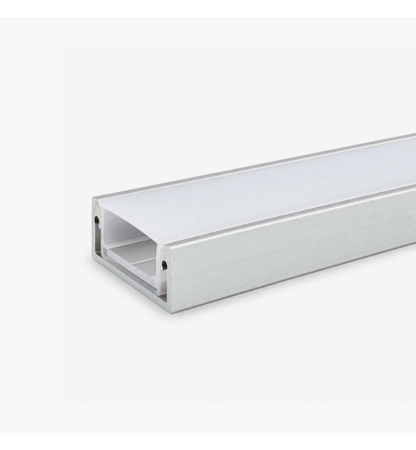 Vodootporni aluminijski profil za LED trake opalno bijeli difuzor 21x10 mm - 3 metra