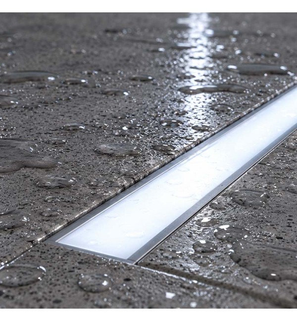 Vodootporni aluminijski profil za LED trake opalno bijeli difuzor 21x10 mm - 3 metra