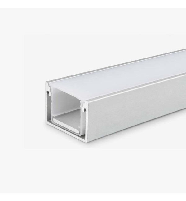 Vodootporni aluminijski profil za LED trake opalno bijeli difuzor 21x16 mm - 3 metra