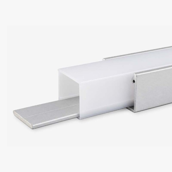 Vodootporni aluminijski profil za LED trake opalno bijeli difuzor 21x16 mm - 3 metra